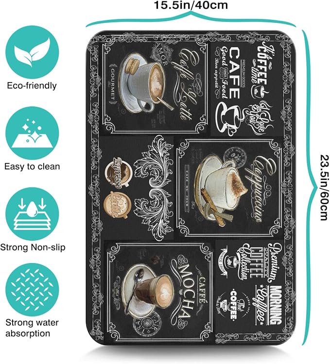 Absorbent Coffee Bar Mat - Image 5