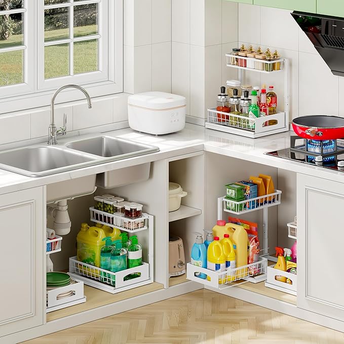 Under Sink Organizer, 2 Pack Cabinet Organizer - Image 6