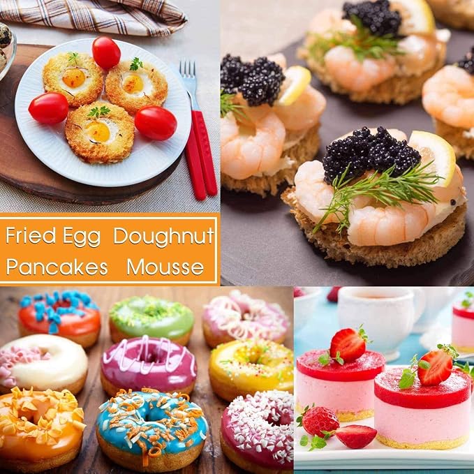 HULISEN Stainless Steel Round Cookie Biscuit Cutter Set, 11 Circle Donut - Image 5