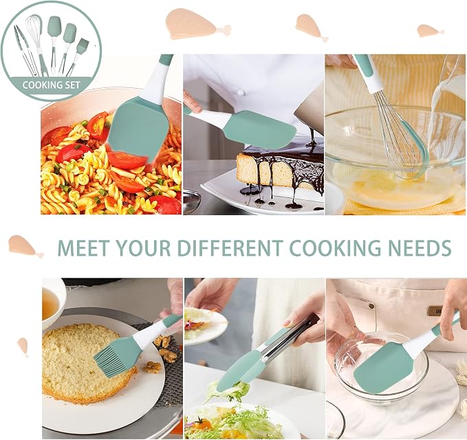 Silicone Kitchen Cooking Utensils Set Heat Resistant, Silicone Cooking Utensils - Image 2