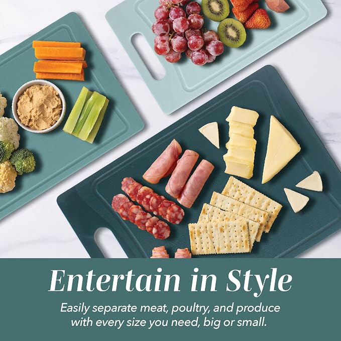COOK WITH COLOR Non-Slip Cutting Board Set – Kitchen Essentials with Easy Grip - Image 6