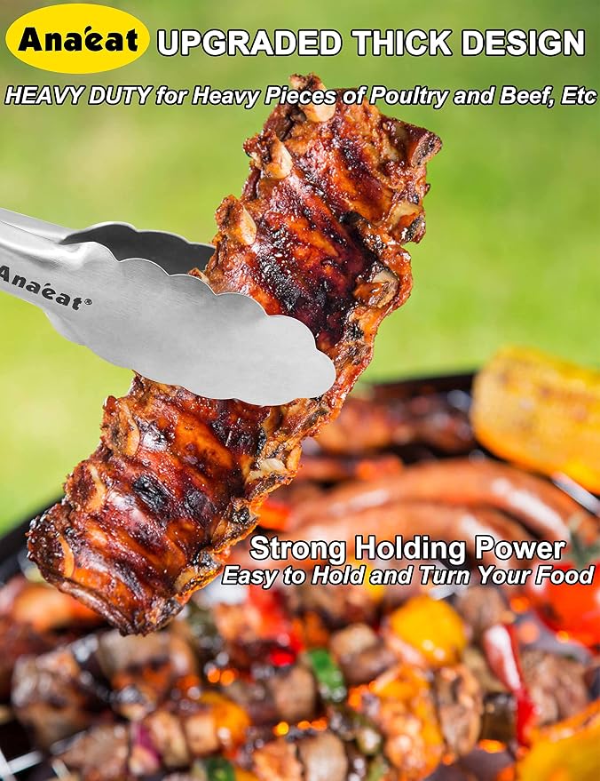 Anaeat Premium Stainless Steel Kitchen Tong, BBQ - Image 4