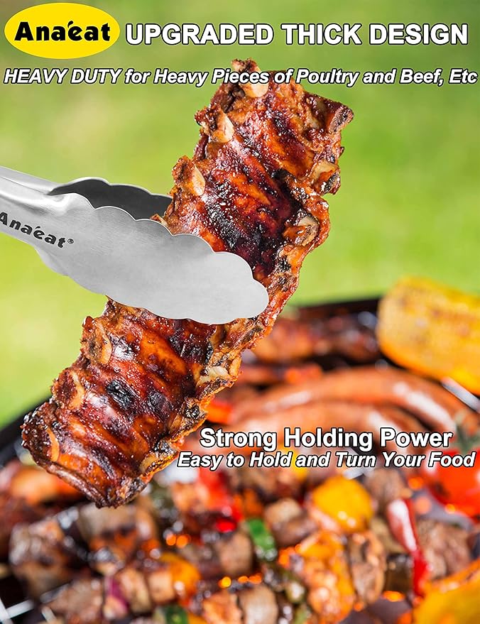 Anaeat Premium Stainless Steel Kitchen Tong, BBQ - Image 3