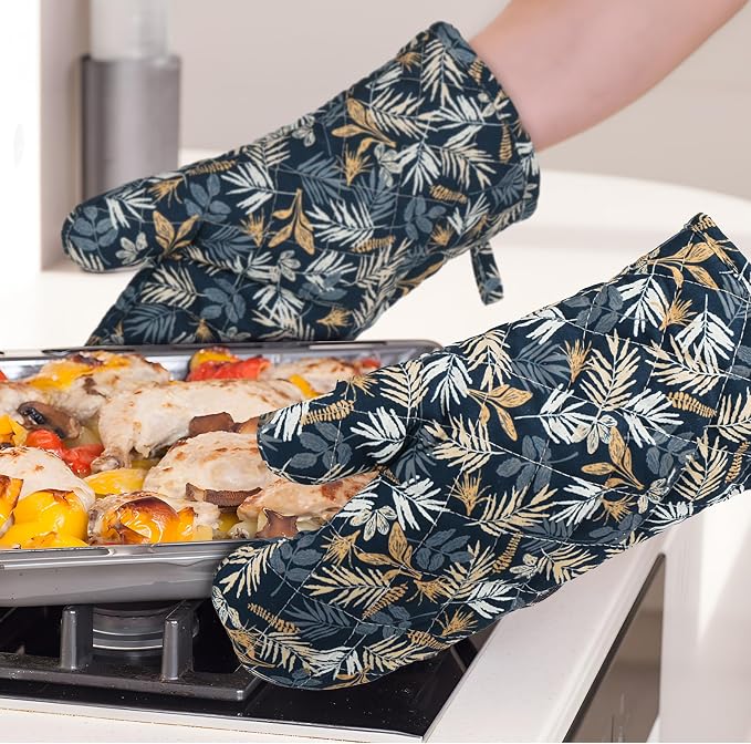 BONTHEE Oven Gloves Extra Long Cotton Cooking Gloves - Image 5