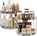LAMU 2 Pack 2 Tier Lazy Susan Turntable Organizer 9.25'' Rotating Spice Rack by YourHome-OrganizationHelper