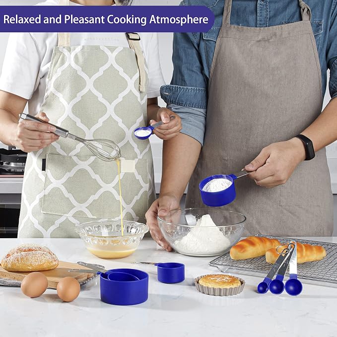 Measuring Cups and Spoons Set of Huygens Kitchen Gadgets 10 Pieces, Stackable - Image 7