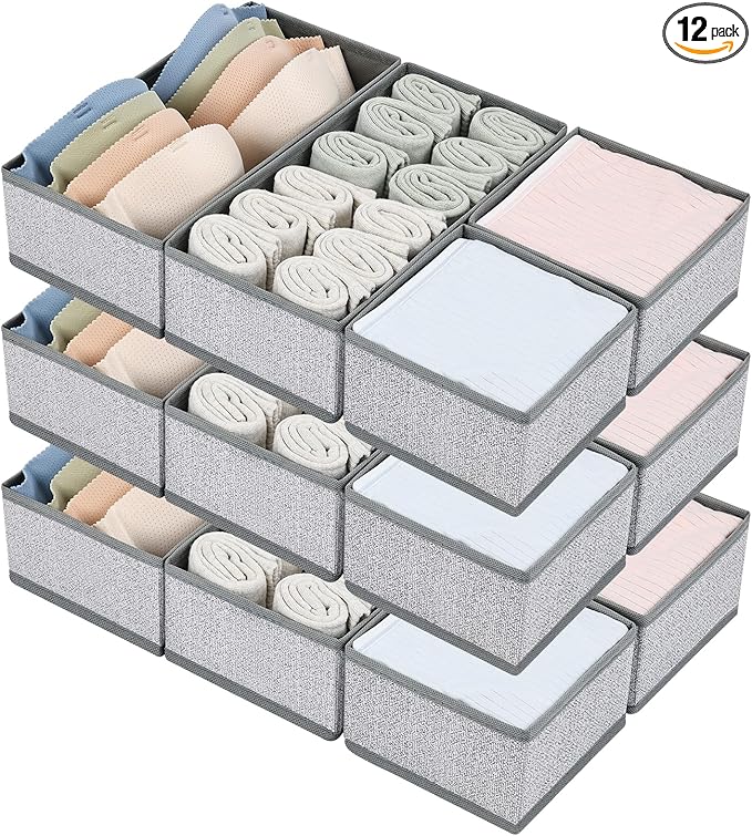 DIMJ Drawer Organizers for Clothing, Fabric Closet Organizers and Storage by DiMJ