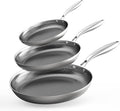 COOKER KING Stainless Steel Pans Set of 3, Nonstick Frying Pans, Induction Pan by cookerking
