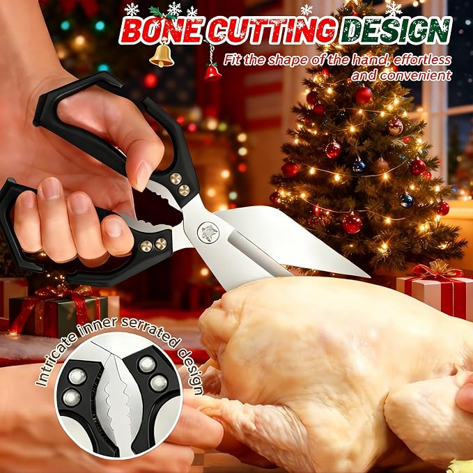 Seattleget Multifunctional Heavy-Duty Kitchen Shears, Chicken Bone Scissors - Image 3