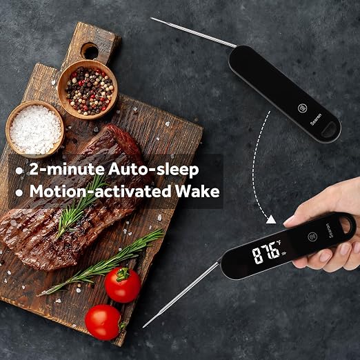 Searon 0.5S Instant Read Digital Meat Thermometer, Electric Food Thermometer - Image 3