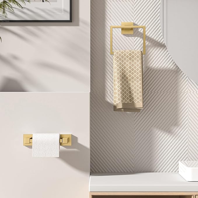 FORIOUS Toilet Paper Holder Set Wall Mount, SUS 304 Stainless Steel Pivoting - Image 2