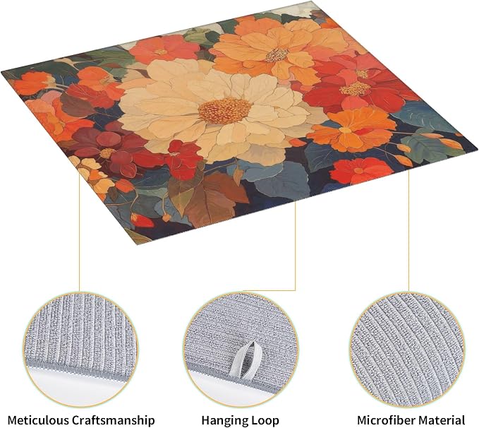 Colorful Floral Dish Drying Mat - Image 4