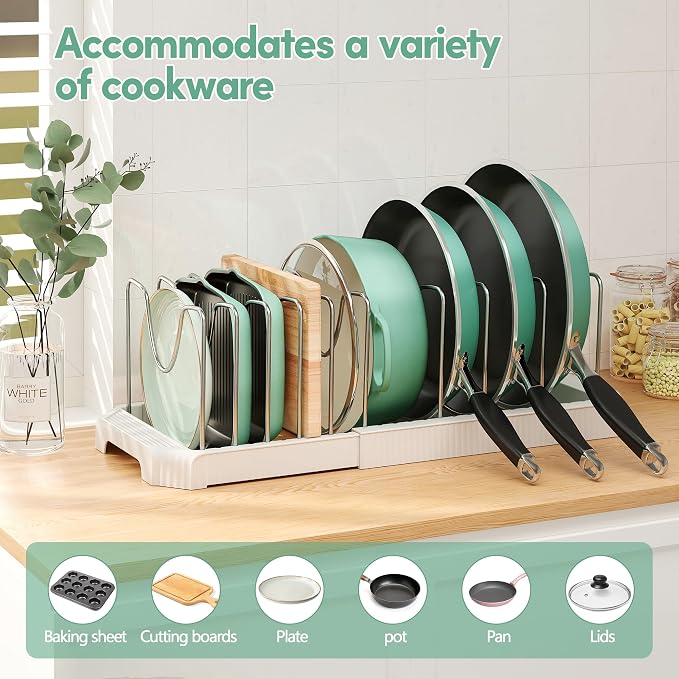 Pots and Pans Organizer for under Cabinet, Pan Pot Organizers inside Cabinet - Image 4