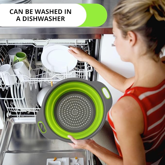 Green Kitchen Strainer Colander Set - Image 8