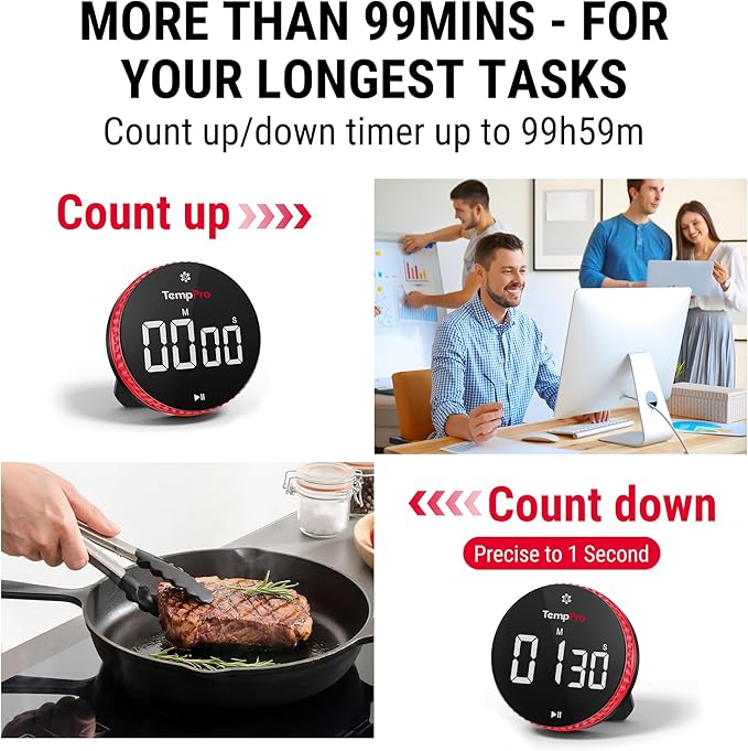 TempPro 99-Hour Digital Kitchen Timer - Image 2