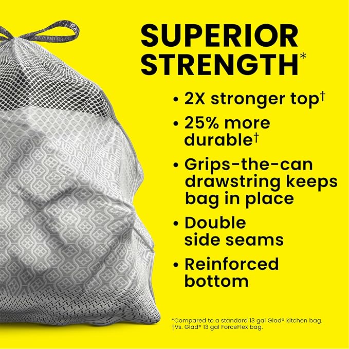 Glad ForceFlex MaxStrength Kitchen Trash Bags, 20 Gal, Fresh Clean Febreze - Image 5