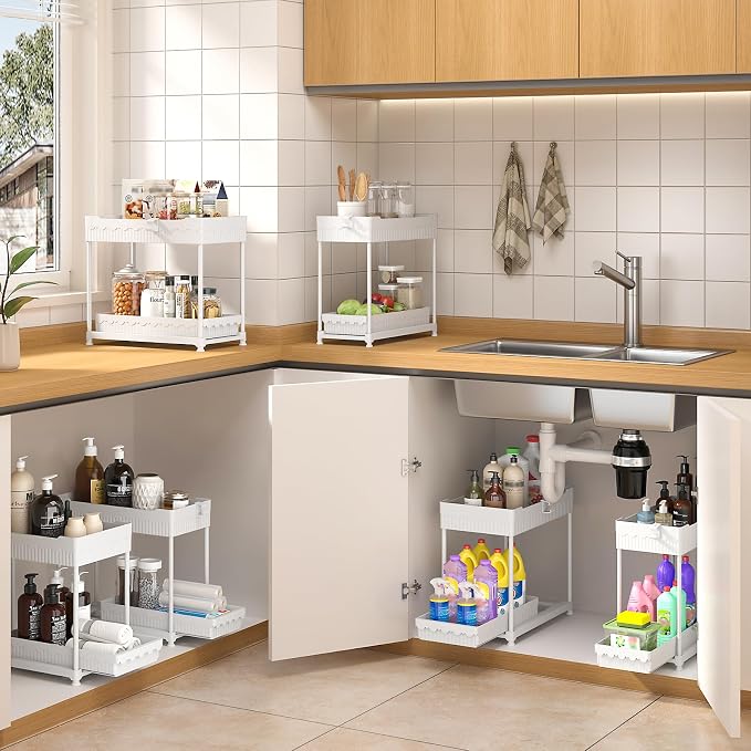 Sevenblue Under Sink Organizer, Bathroom Organizers and Storage, 2 Tier - Image 4