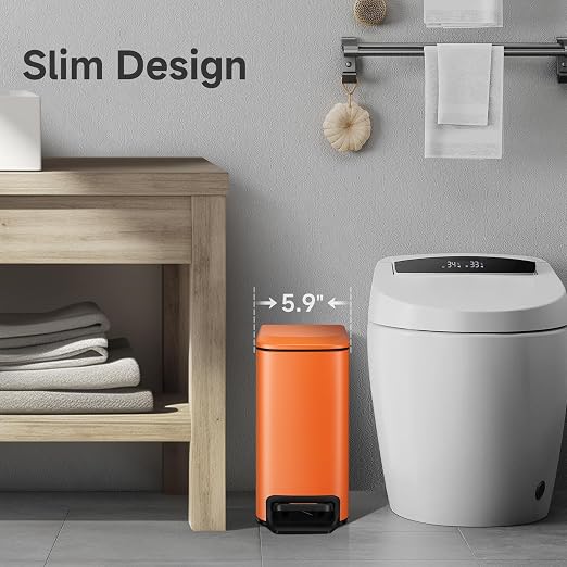 TIPGO Small Bathroom Trash Can - Image 2