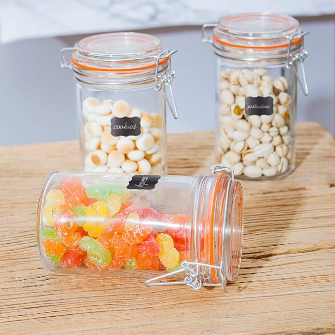 Glass Jars With Airtight Lids, 16 oz Glass Jars With Leak Proof Rubber Gasket - Image 4