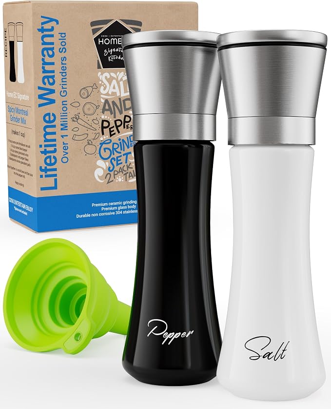 HOME EC Stainless Steel Salt and Pepper Grinder Set of 2 by HOMEEC