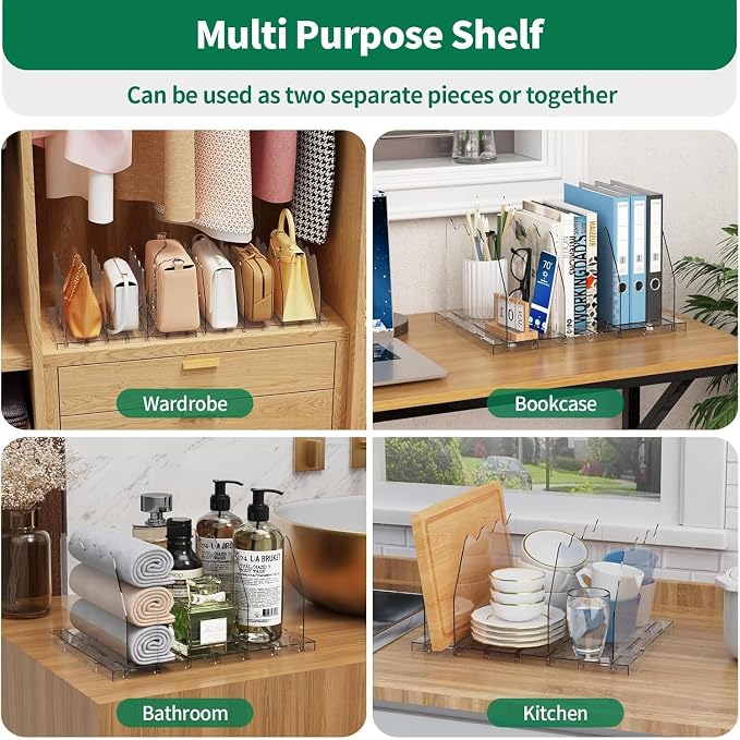 SPACEKEEPER Adjustable Shelf Divider - Image 3