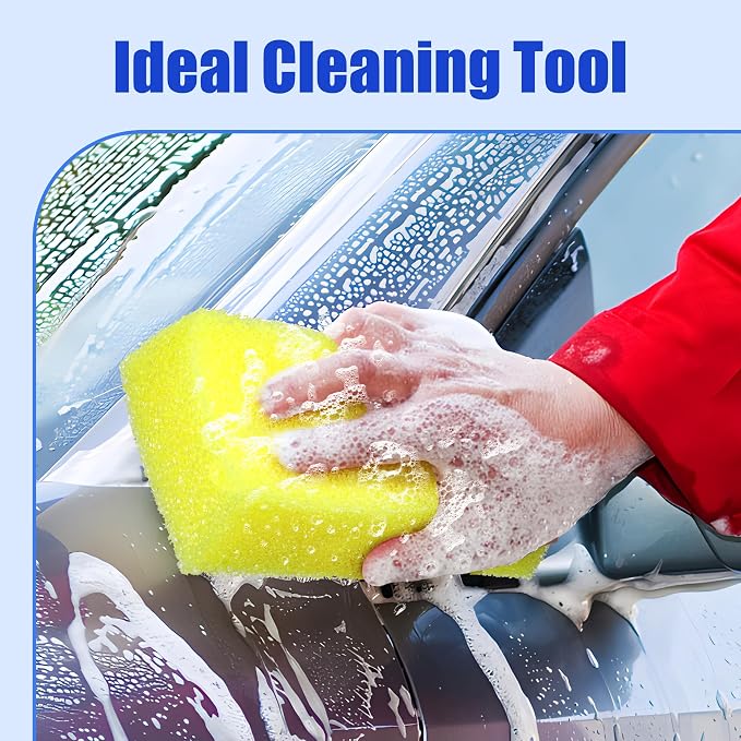 DECOHS 2 Pcs Bug Scrubber Sponge- Reusable Car Bug & Tar Remover Sponge- Car - Image 4