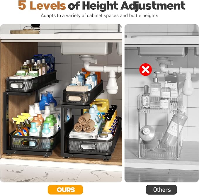 2 Pack 21.3IN-Depth Under Sink Organizer - Image 8