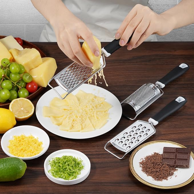 Cheese Grater, Sopito 3 Packs Stainless Steel Lemon Zester Grater - Image 6