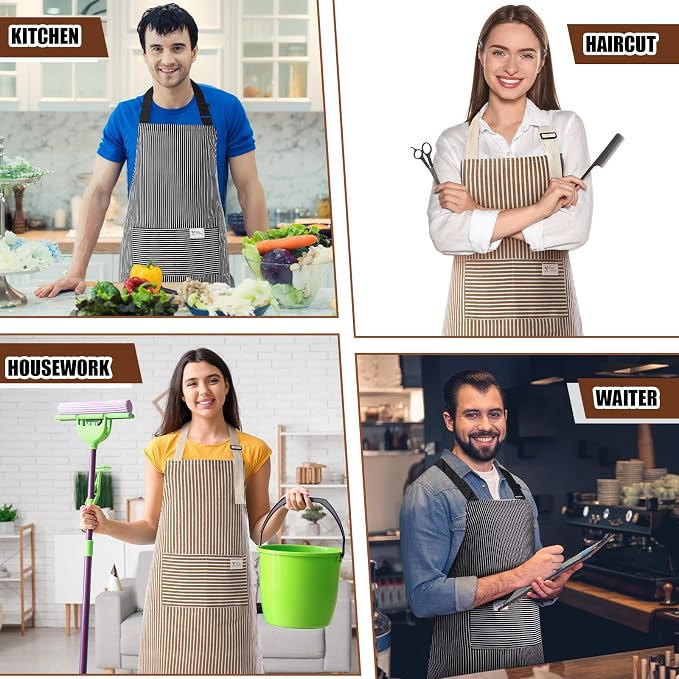 Janmercy 24 Pcs Aprons for Women Men - Image 7