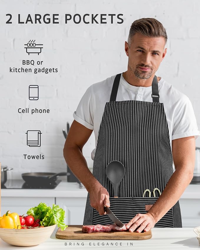Syntus Chef Apron for Men Women Kitchen Cooking Apron - Image 7