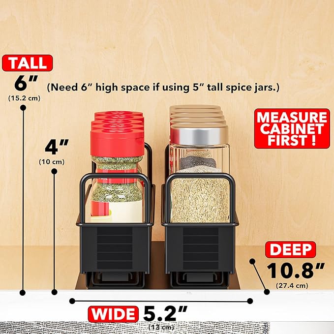SpaceAid Pull Out Spice Rack Organizer - Image 2