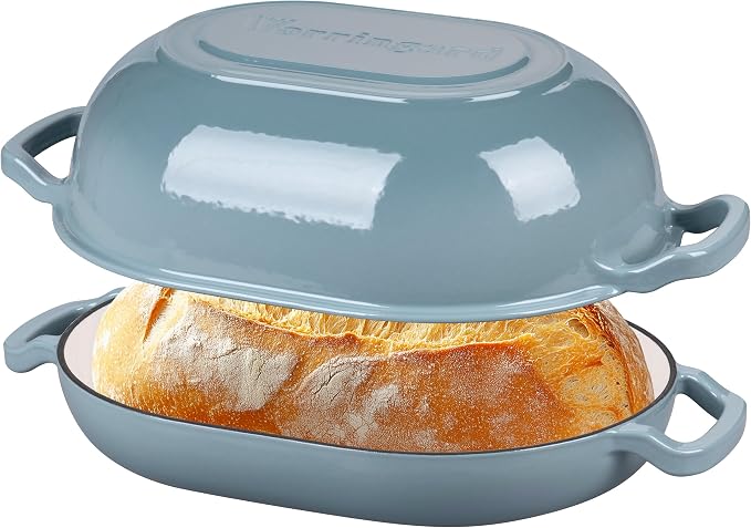 VORRINGARD Enameled Cast Iron Sourdough Bread Oven, Dutch Oven, Loaf Cast Iron by Unknown
