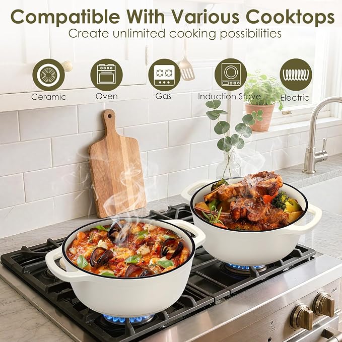 Enameled Cast Iron Dutch Oven Pot - Image 6