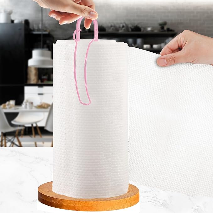 Wood Paper Towel Holder Countertop, TONLEA Kitchen Paper Towel Holder - Image 7