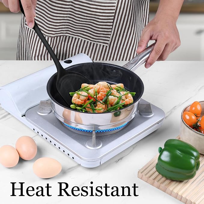 LIANYU 8Pcs Cooking Utensils Set, Heat Resistant Kitchen Utensils, Silicone - Image 8