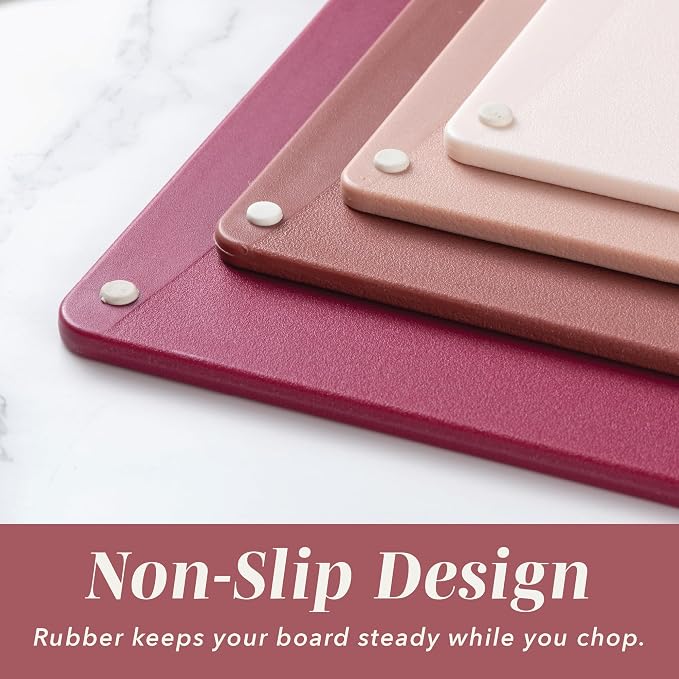COOK WITH COLOR Non-Slip Cutting Board Set – Kitchen Essentials with Easy Grip - Image 3