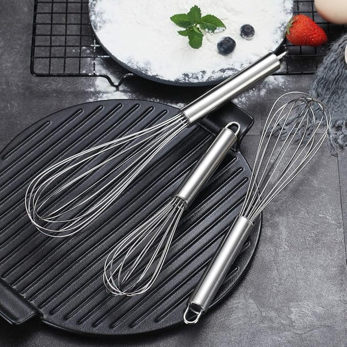 Berglander Whisk Set Pack of 3, Stainless Steel Whisks - Image 8