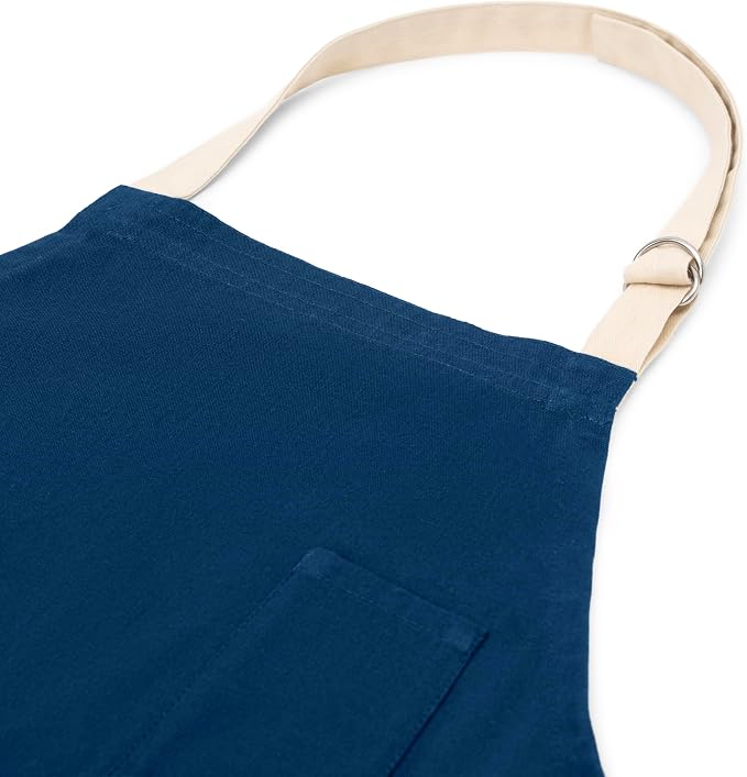 Cotton Canvas Apron for Women & Men – Adjustable Neck Strap & Waist Ties - Image 7