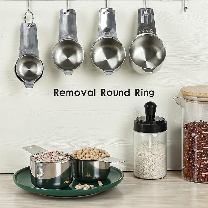 Measuring Cups Set, Stainless Steel Measuring Cup Set 7, 18/8 Stainless Steel - Image 8