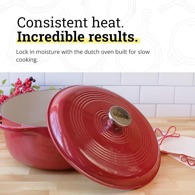 Lodge Essential Enamel Cast Iron Dutch Oven - Image 3