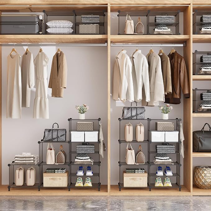 AWTATOS Closet Organizer 8 Cube Storage Shelves Clothes Organizers Stackable - Image 5