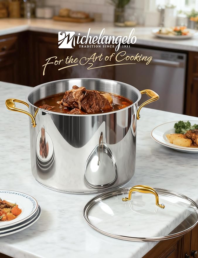 MICHELANGELO Stainless Steel Stock Pot - Image 7