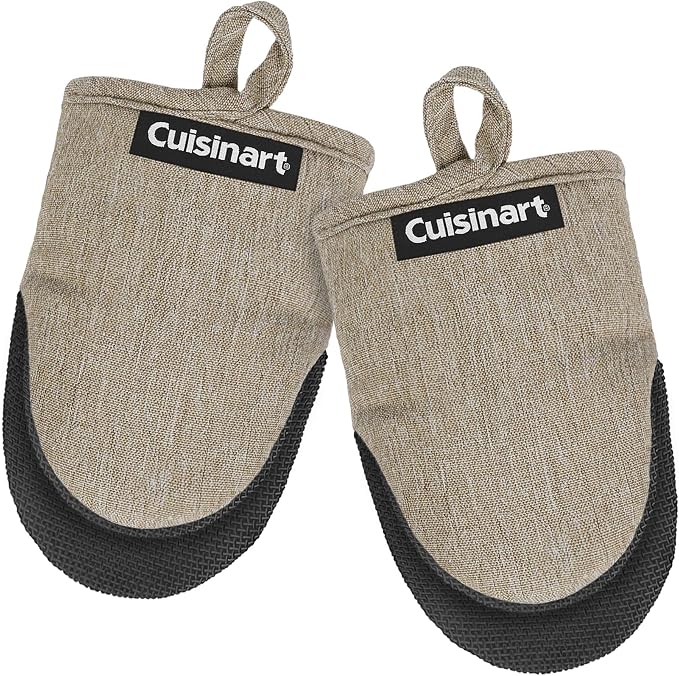 Cuisinart Mini Oven Mitts – 5.5” x 7” Heat-Resistant Kitchen Mitts by BestBrands