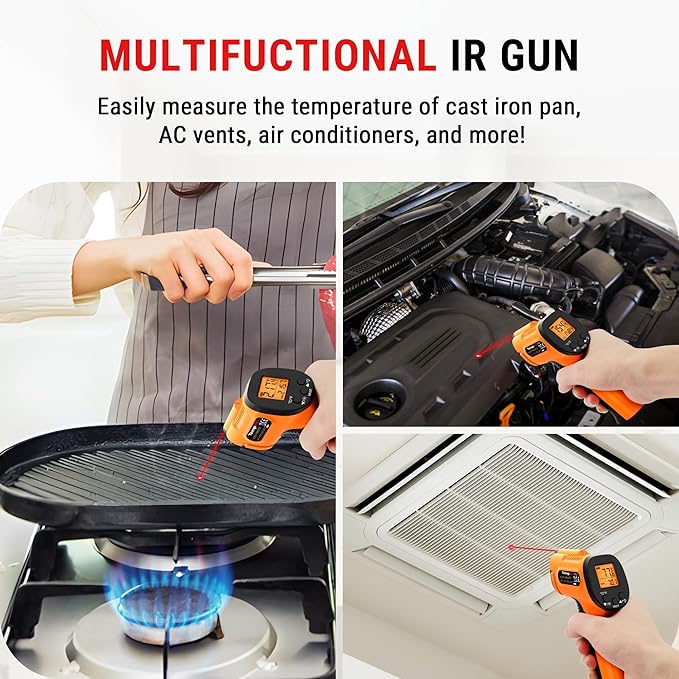 TempPro TP30 Infrared Thermometer Gun, Laser Thermometer - Image 2