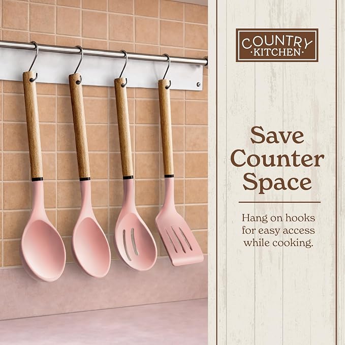 Country Kitchen Non Stick Silicone Utensil Set - Image 8