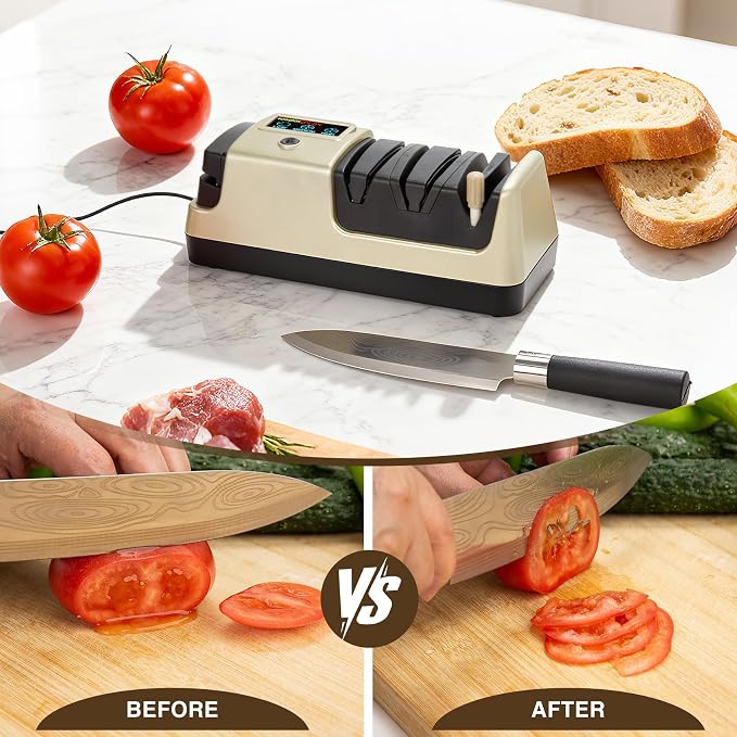 Light Blonde 5 in 1 Electric Knife Sharpener - Image 4