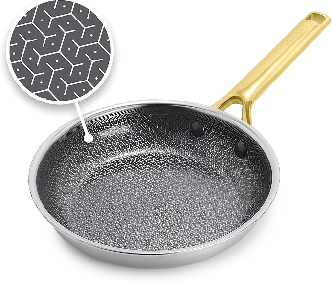GreenPan Hybrid 8” Nonstick Stainless Steel Frying Pan Skillet, APEX Tri-Ply by GreenPan