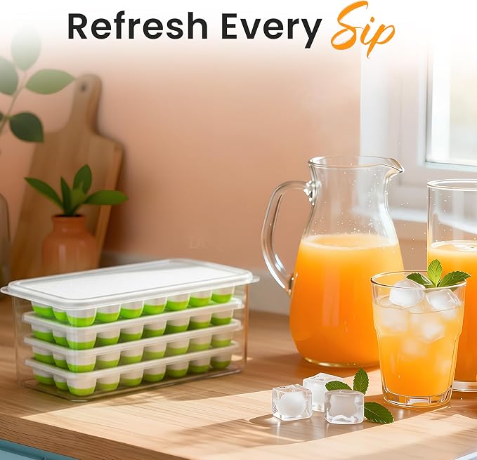 Durable Silicone Ice Cube Tray Set – Versatile Ice Tray, Stackable Ice Trays - Image 5