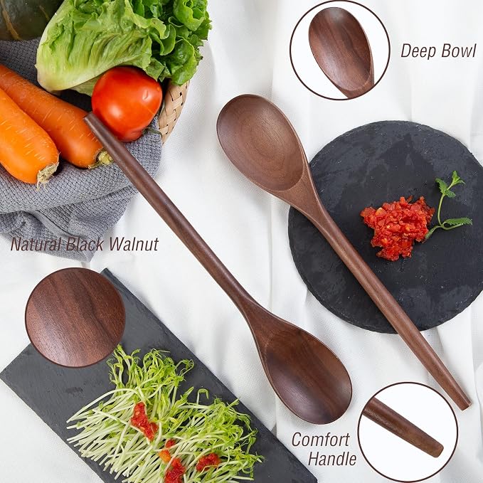 2PSC Wooden Cooking Spoons, 14 Inch Wooden Spoon - Image 7