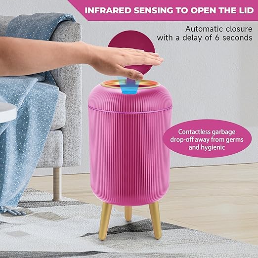 Pukomc Smart Sensor Wastebasket, Convenient and Hygienic Easy to Use, - Image 3